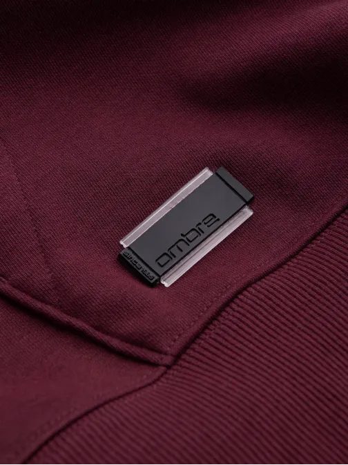 Základná bordová pánska mikina V3 SSBN-0161