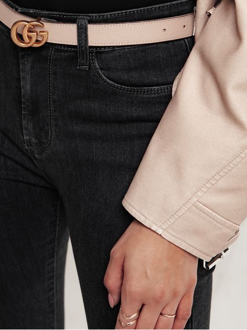 Trendy dámske čierne rifle Slimlegs