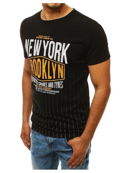 Trendové čierne tričko NEW YORK