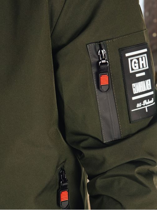 Módna zelená bomber bunda