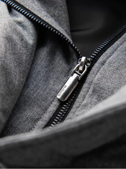 Jedinečná melírovaná šedá bunda  V1 JALP-0170