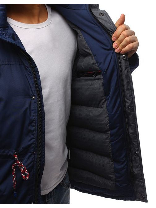 Granátová zimná bunda v módnom prevedení