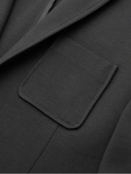 Športové grafitové slim fit sako  V1 BLZB-0101