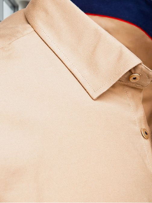 Pánska béžová elegantná košeľa