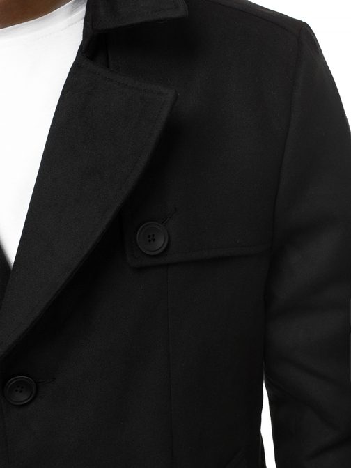 Moderný čierny pánsky kabát N/5922Z