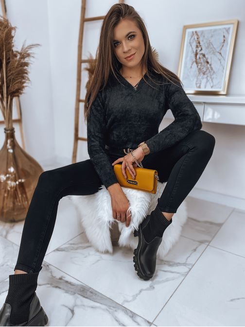 Feliccia Basic dámsky sveter v čiernej farbe