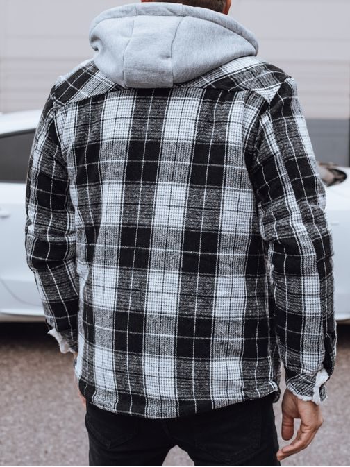 Čierna károvaná bunda na chladné dni