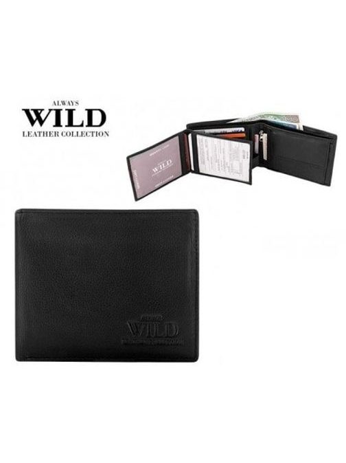 Čierna kožená peňaženka Always Wild