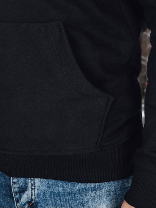 Moderná čierna pánska mikina