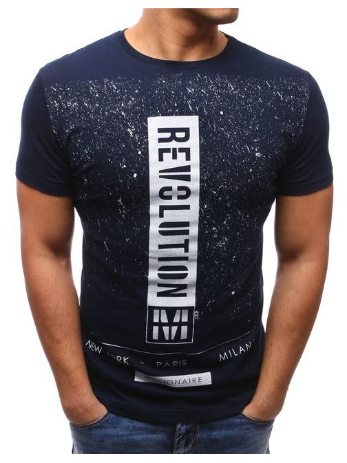 Granátové tričko s potlačou REVOLUTION