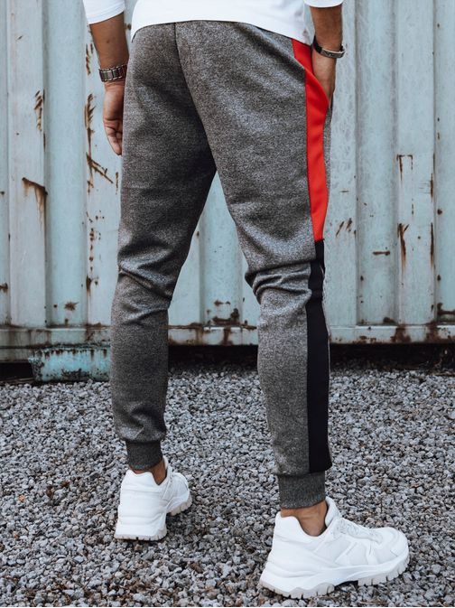 Šedé pánske tepláky na bežné nosenie