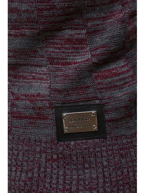Elegantný bordový melírovaný sveter 256020