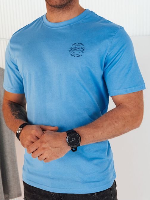 Jedinečné svetlo modré tričko s nápisom