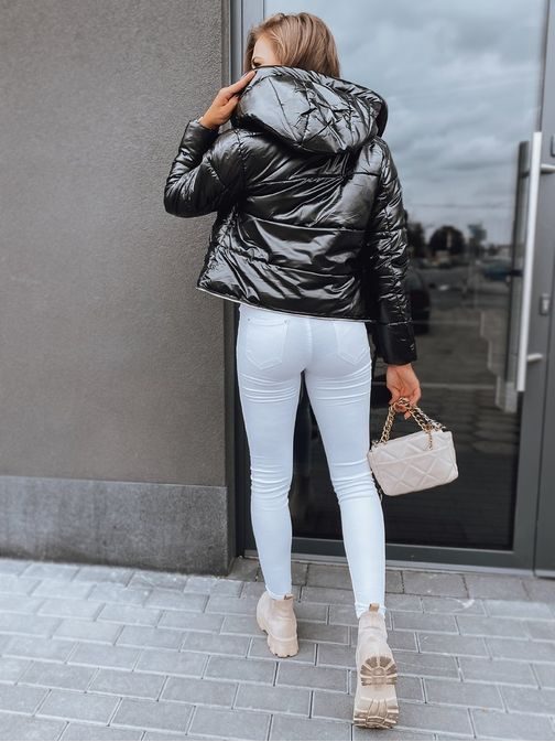 Neobyčajná dámska bunda Shanee Premium v čiernej farbe