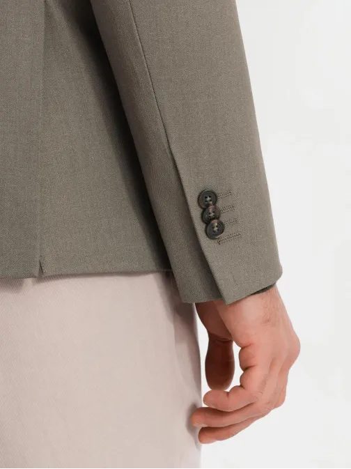 Elegantné olivové pánske sako V5 BLZB-0135