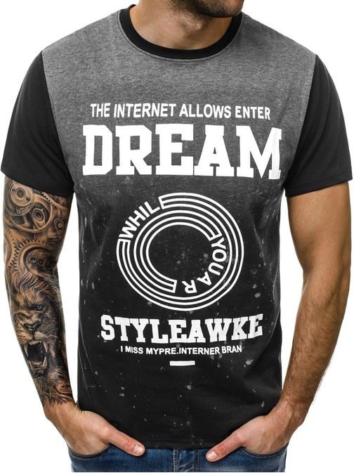 Čierne pánske tričko "DREAM" JS/10807