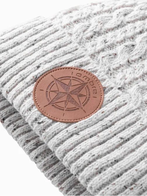 Zimná biela pánska čiapka V3 ACWH-0121