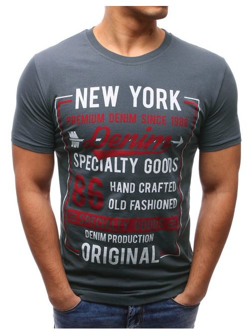 Senzačné grafitové tričko NEW YORK