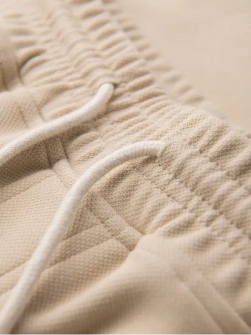 Úpletové béžové pánske kraťasy V1 SRSK-0124