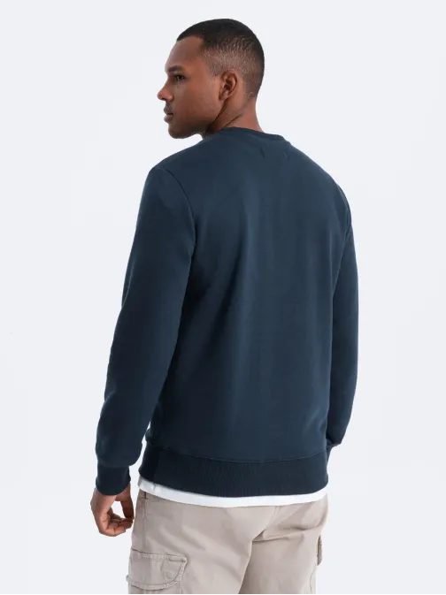 Jednoduchá granátová mikina bez kapucne B978