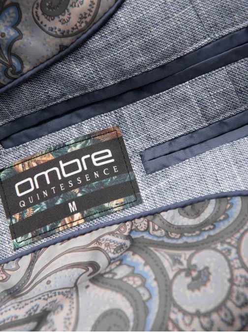 Noblesné modré regular sako V3 BLZB-0128