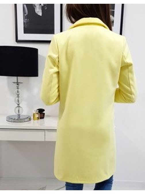 Štýlový pastelovo žltý kabát SOLEO