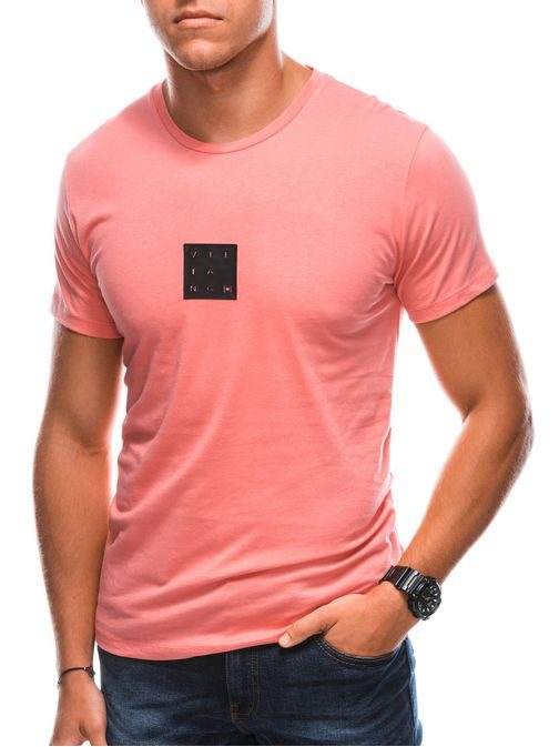Trendové tričko v koralovej farbe S1730