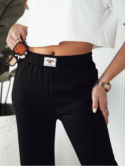 Široké dámske čierne tepláky Axel