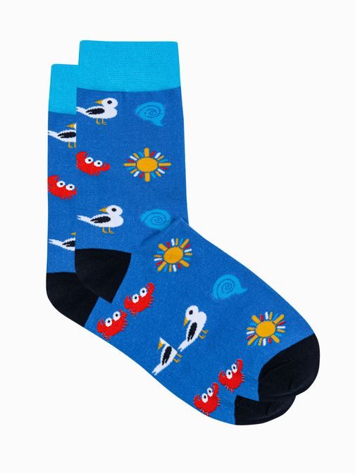 Veselé modré ponožky s morským motívom U196