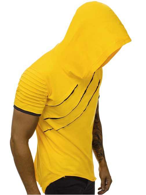 Štýlové žlté asymetrické tričko O/1187XZ