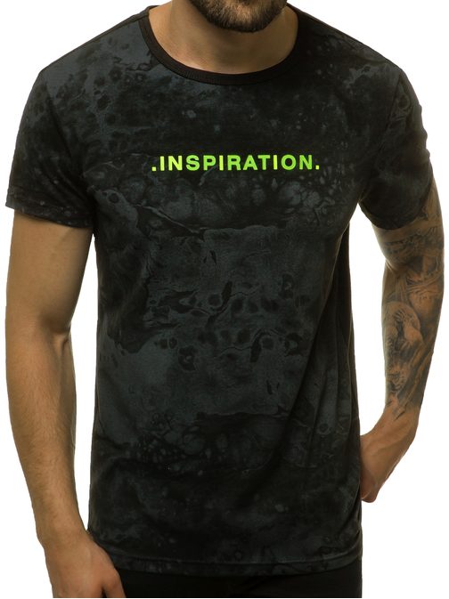 Zaujímavé čierne tričko INSPIRATION JS/SS10928Z