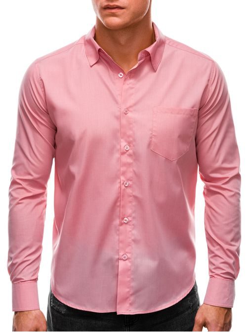 Moderná košeľa v svetlo ružovom prevedení K597