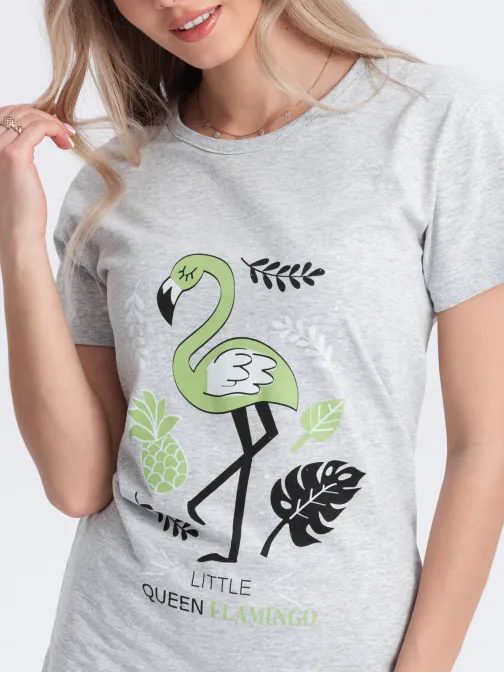 Trendy šedo zelené dámske pyžamo ULR160