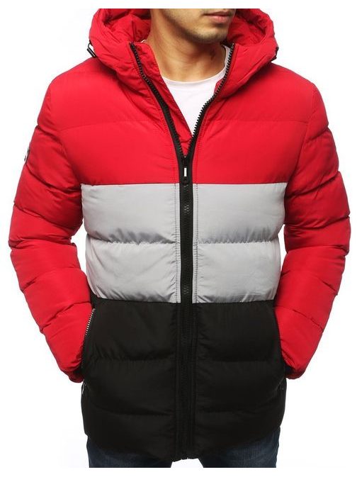 Trendy červená zimná bunda