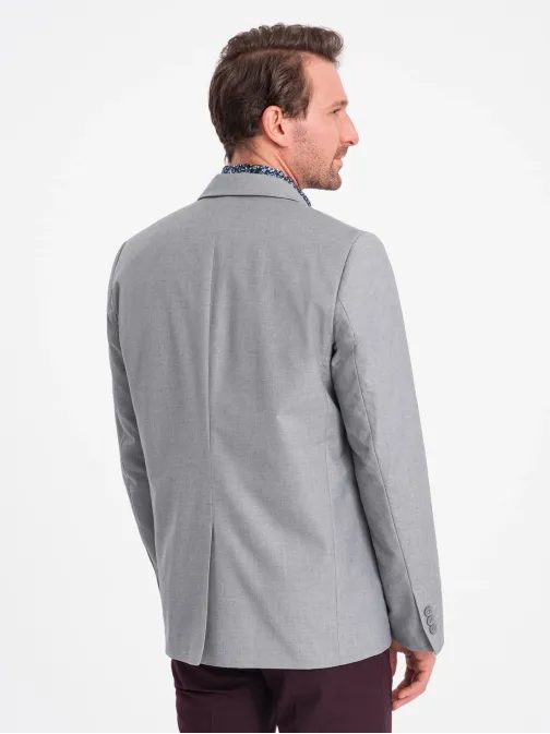 Elegantné šedé sako V1 BLZB-0115