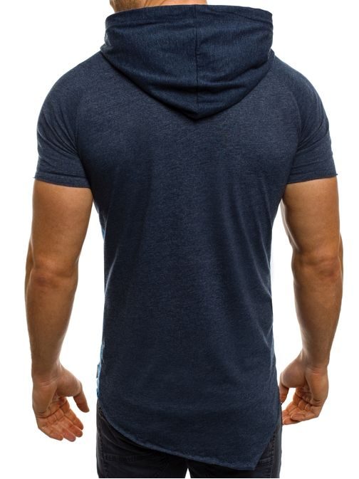 ATHLETIC modro-nebeské tričko s kapucňou 1103