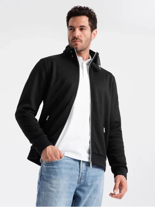Trendy čierna bomber bunda V1 JANP-0154