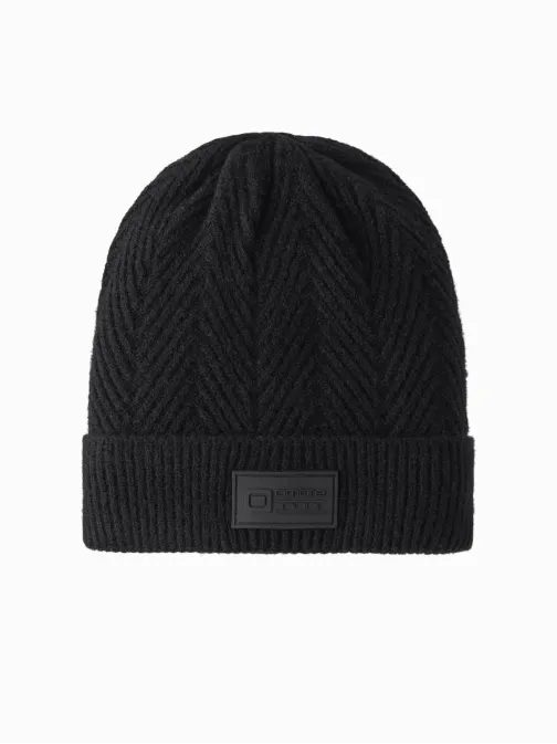 Zimná čierna pánska čiapka V1 ACWH-0122