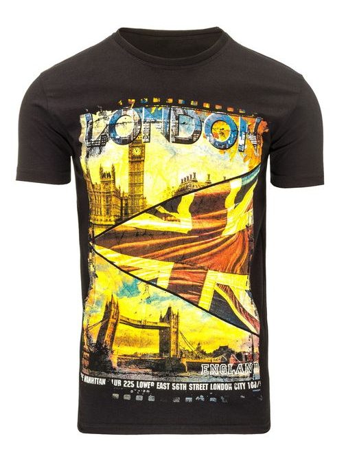 Kvalitné čierne tričko LONDON - Budchlap.sk
