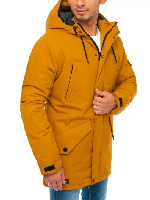 Pohodlná žltá bunda na zimu