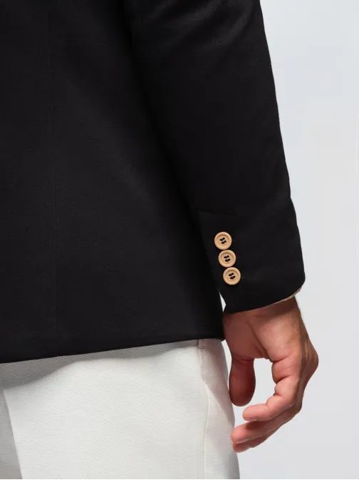 Trendy čierne sako pre pánov V5 BLZB-0100