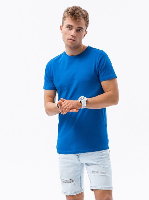 Trendové modré tričko S1370