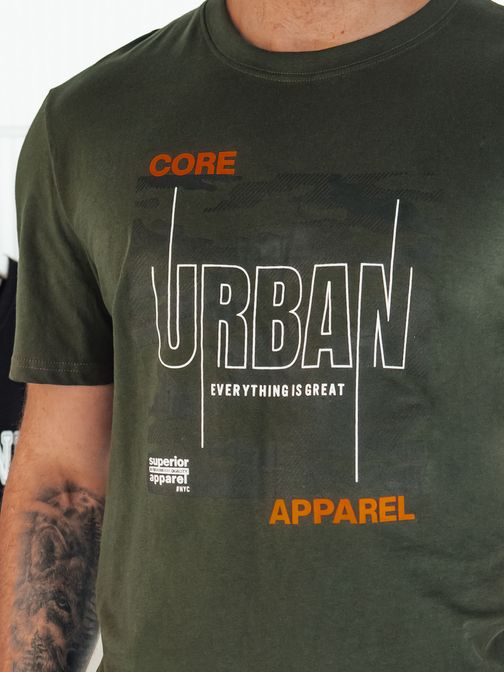 Zelené tričko s nápisom Urban