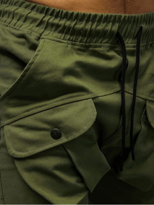 Štýlové khaki joggery G/11144