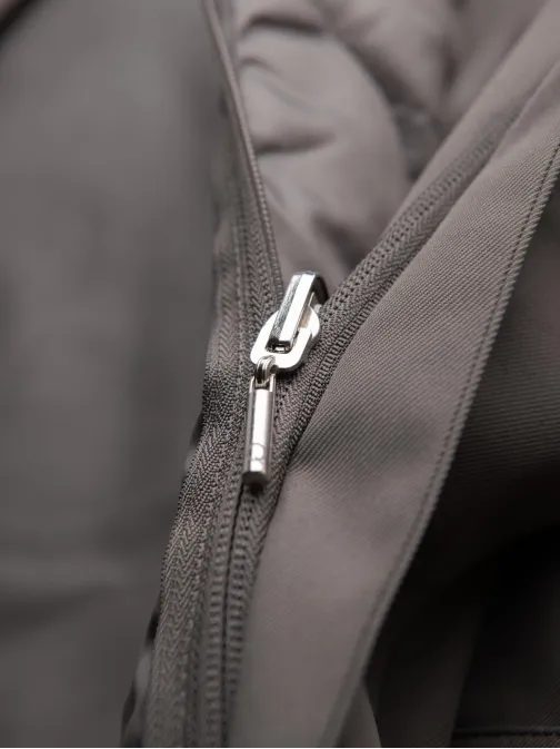 Popolavo sivý pánsky kabát s vestou V6 OM-COLC-0139