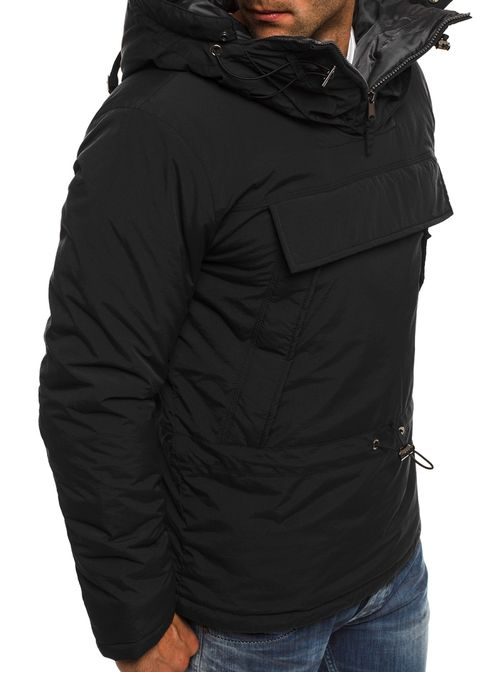 Čierna zimná bunda s klokaním vreckom J.STYLE AK166