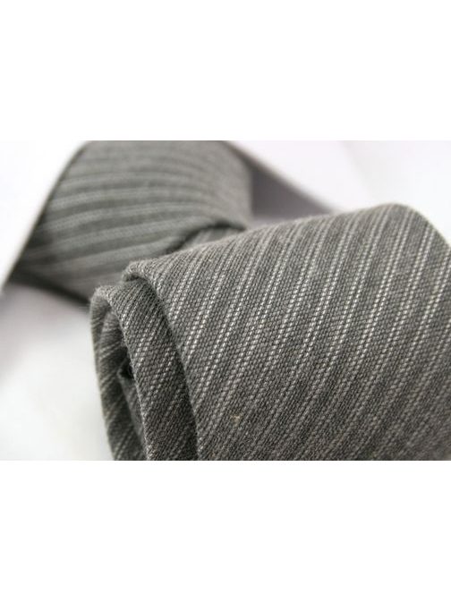 Sivá vzorovaná pánska kravata