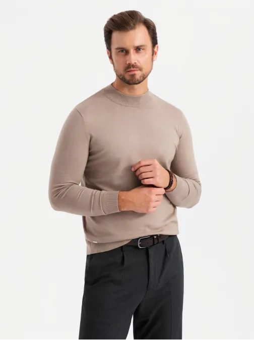 Trendy béžový polorolák V3 SWTN-0125