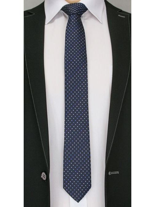 Modrá vzorovaná kravata pre pánov