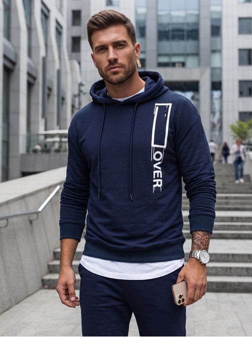 Sötét kék melegítő együttes Over felirattal